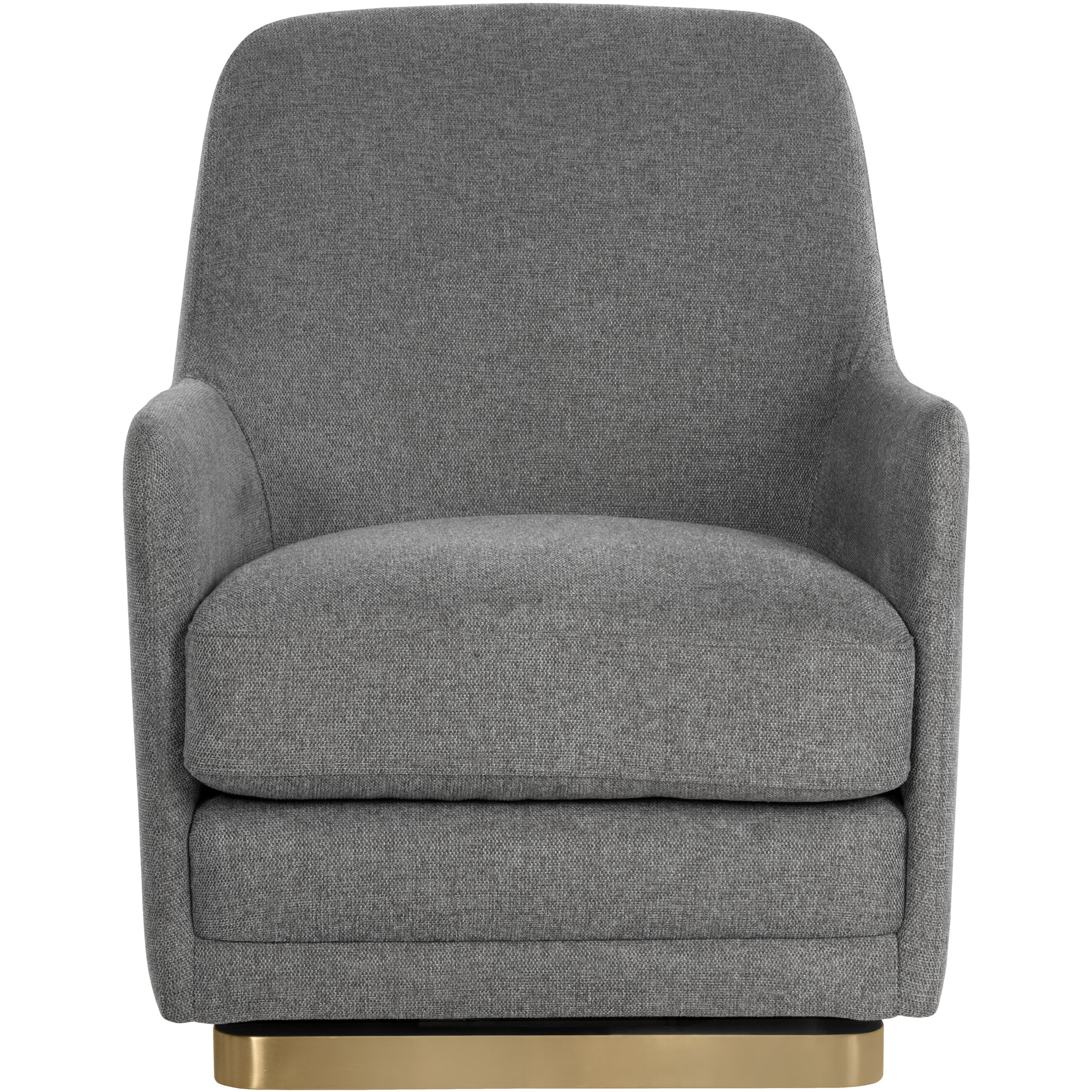 Marcela Belfast Koala Grey Swivel Lounge Chair, Swivel